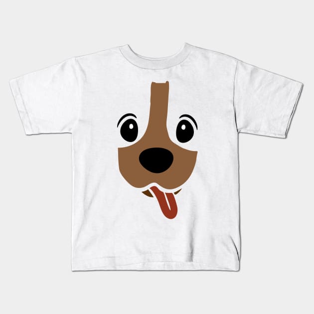 Dachshund Face Funny Dog Halloween Costume Kids T-Shirt by macshoptee